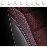Cumpara ieftin Set Huse Scaune Auto pentru Citroen C3 - DeluxeBoss Classico, pentru bancheta rabatabila fractionata, 11 piese, negru rosu