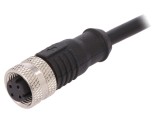 Mufă M12 mamă 4 pini Ethernet IP67 1m