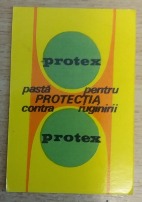 C9 2 - 1969 - Calendar de buzunar - reclama pasta antirugina Protex foto