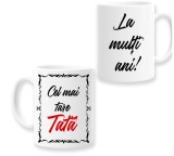 Cana alba personalizata &quot;Cel mai tare Tata&quot;, INOVATIX&reg;. 330ml, Oem