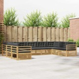 vidaXL Set de canapele de exterior 9 pcs Alb și antracit 3391137