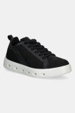 Ecco sneakers din piele intoarsă Street femei, culoarea negru, 209753-51052