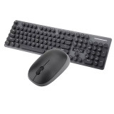 Kit mouse si tastatura wireless, N520, Gonga&reg; Negru