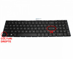 Tastatura Laptop HP 255 G6 Hp Neagra Layout US Cu Iluminare Colturi Drepte foto