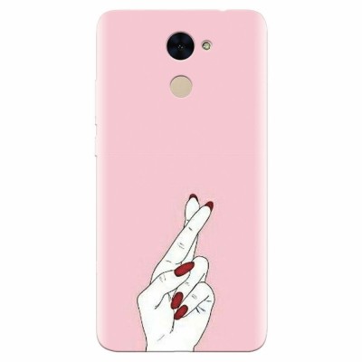 Husa silicon pentru Huawei Nova Lite Plus, Pink Finger Cross foto