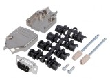 Conector D-Sub 9-Pin Mufă Tată Lipire pe Cablu Set Complet