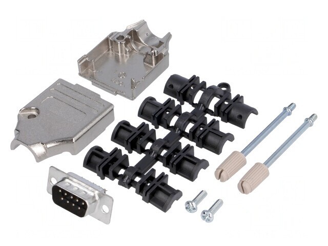 Conector D-Sub 9-Pin Mufă Tată Lipire pe Cablu Set Complet