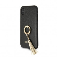 Husa de protectie, Guess, Cu Inel, iPhone X/XS, Negru foto