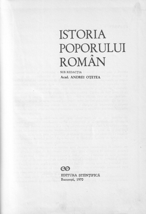 ISTORIA POPORULUI ROM&Acirc;N