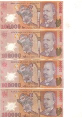 SV * Romania LOT BNR 4 x 100000 LEI 2001 - 2002 - 2003 - 2004 * polimer