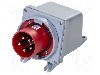 Conector alimentare AC, IEC 60309, IP69K, 0,125kA, 415V, 5 pini, AMPHENOL - 2CMA167294R1000
