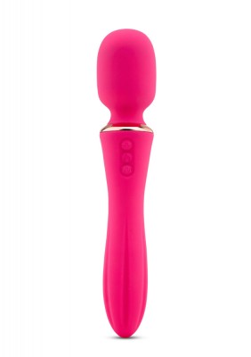 Vibrator Nubii Mika Wand, 12 Moduri Vibratii, Incalzire, Silicon, USB, Roz foto