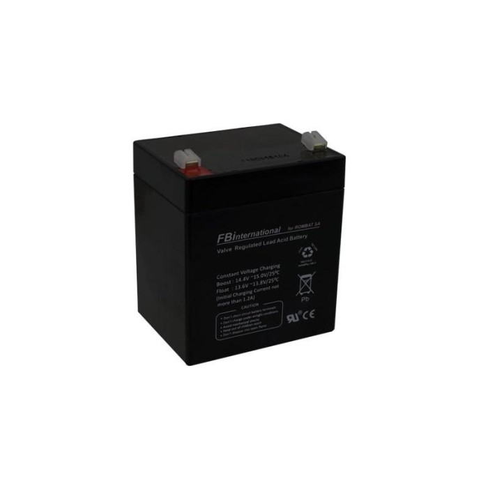 Acumulator stationar FB International pentru UPS, 70 x 107 x 90 mm, 5 Ah, 12 V, sistem de siguranta, alarma, iluminat de urgenta