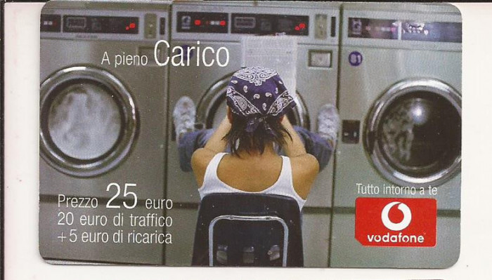 CT2 - Cartela Telefonica - Italia - Vodafone prepaid 25 Euro - A pieno Carico