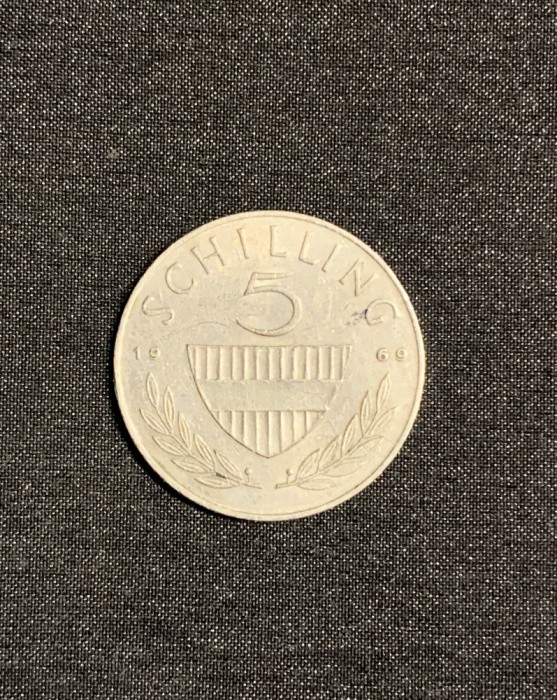 Moneda 5 schilling 1969 Austria