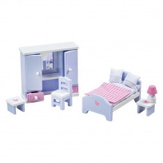 Mobilier dormitor pentru casuta papusii PlayLearn Toys foto