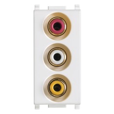 Priza audio RCA 1M Vimar Plana alb 14335