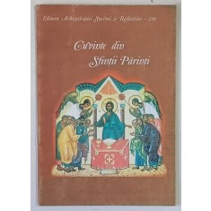 CUVINTE DIN SFINTII PARINTI , 2018