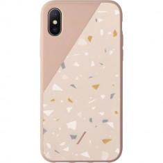 Husa Capac Spate Clic Terrazzo Roz APPLE iPhone X, iPhone Xs foto