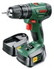 Masina de gaurit/insurubat cu acumulator Bosch PSB 1800 LI-2, 18V, 1.5Ah, 38Nm, 1350rpm, 2 acumulatori, verde