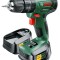 Masina de insurubat si gaurit Bosch PSB 1800 LI-2, acumulator, 1350 rpm