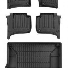 Set Covorase Auto Cauciuc Negro Volkswagen Touareg 2 2010-2017 Pro Line Tip Tavita 3D 3D407671 + Tavita Portbagaj Negro Volkswagen Touareg 2 2010-2018