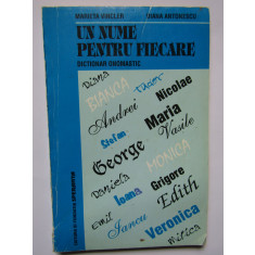 UN NUME PENTRU FIECARE. DICTIONAR ONOMASTIC-MARIETA VINCLER, DIANA ANTONESCU