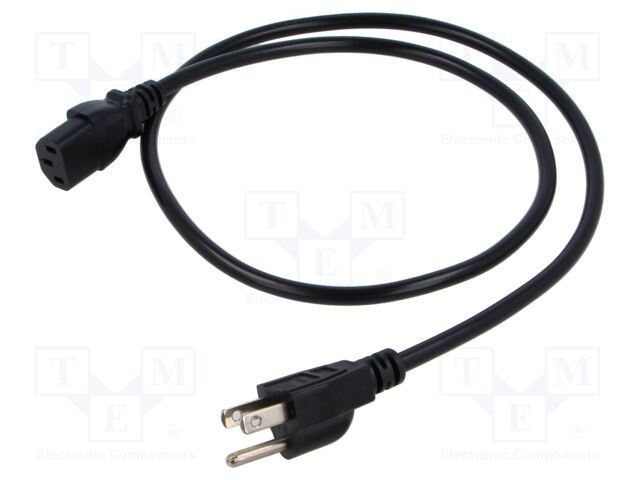 Cablu IEC C13 3x0,75mm2 NEMA 5-15 mamă 1m negru LIAN DUNG