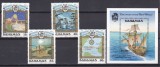 DB1 Columb Descoperirea Lumii Noi America Corabii 1991 Bahamas 4 v. + SS MNH, Nestampilat