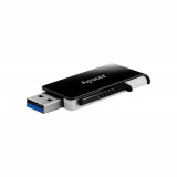 Cumpara ieftin Memorie USB 3.2 Apacer 64GB, AH350, retractabila, neagra cu alb