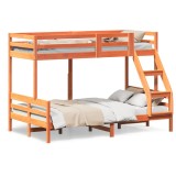 Gossi pat supraetajat 80x200/120x200 cm maro ceruit lemn masiv de pin