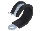Clipsuri &Oslash;buclă din oțel cu protecție EPDM, 22mm diametru, 12mm lățime