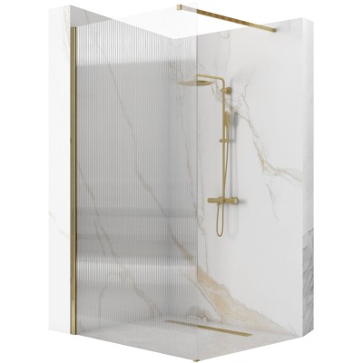 Paravan de dus Rea Aero Intimo Gold Brush 120 foto