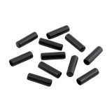 Set 10 terminatii metalice pentru snur Crisalida, diametru 4 mm, 5 x 17 mm, Negru