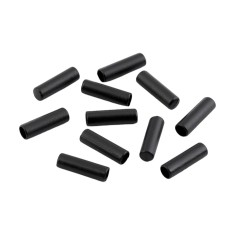 Set 10 terminatii metalice pentru snur Crisalida, diametru 4 mm, 5 x 17 mm, Negru