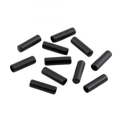 Set 10 terminatii metalice pentru snur, diametru 4 mm, 5 x 17 mm, Negru foto