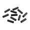 Set 10 terminatii metalice pentru snur Crisalida, diametru 4 mm, 5 x 17 mm, Negru