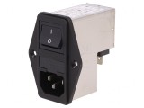 Conector Alimentare AC Soclu Tată 1A 250VAC IEC 60320 10mH