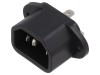 Conector Alimentare AC SCHURTER C14 10A 250V, Soclu Montare Panou, IEC 60320