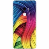 Husa silicon pentru Xiaomi Mi Mix 2, Curly Colorful Rainbow Lines Illustration