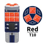 Bec auto T10 PCB cu 15 led-uri 3030 si CANBUS rosu