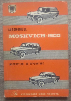 Automobilul Moskvich 1500, instructiuni de exploatare foto