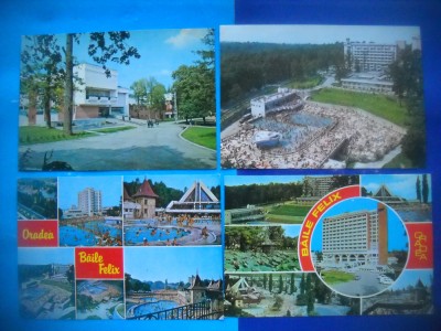 HOPCT LOT 2642 BAILE FELIX -JUD BIHOR-4 CARTI POSTALE-CIRCULATE foto