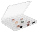 Cumpara ieftin Cutie din plastic pentru bijuterii 36 compartimente de 3 x 2 cm