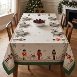 Fata de Masa Decorativa de Craciun EMC ONSHOP&reg;, Dreptunghiulara, Model Spargatorii de Nuci, 240 x 140 cm, Festiva