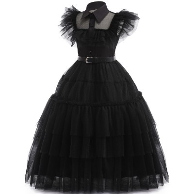 Rochie neagra model Wednesday, fete 140 cm, USSPY foto