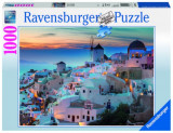 Cumpara ieftin PUZZLE NOAPTEA IN SANTORINI, 1000 PIESE, Ravensburger