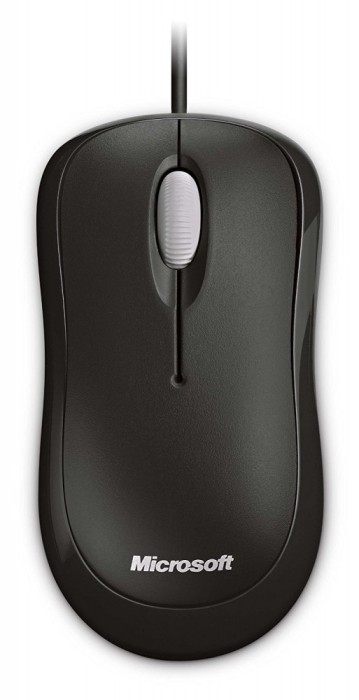 MOUSE MICROSOFT, &quot;Basic&quot;, PC sau NB, cu fir, USB, optic, 800 dpi, butoane/scroll 3/1, , negru, &quot;P58-00057&quot; (timbru verde 0.18 lei)