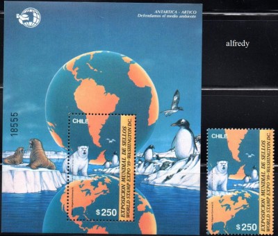 CHILE 1989, Fauna, serie neuzata, MNH foto