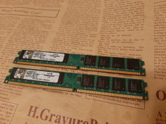 Kit memorii RAM Pc 4Gb DDR2 800Mhz (2x2Gb) Kingston Dual foto